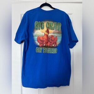 Disney Cruise Line - Blue Graphic T-Shirt with Crab Design - Men’s XL